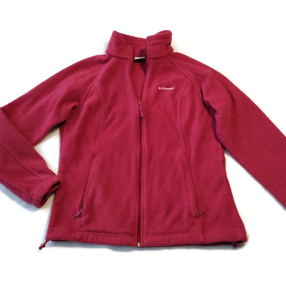 Columbia Jackets & Blazers - Columbia L fuchsia pink jacket fleece zip fall